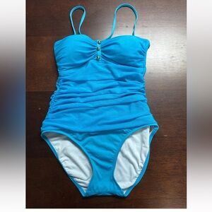 Lauren Ralph Lauren Blue One Piece Swimsuit Womens Size 6 Teal Blue Bathing Suit